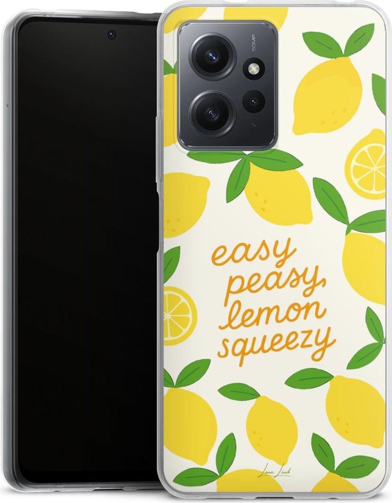 DeinDesign Handyhülle für Xiaomi Redmi Note 12 4G Silikon Hülle Case Smartphone Schutzhülle Statement Zitrone Spruch