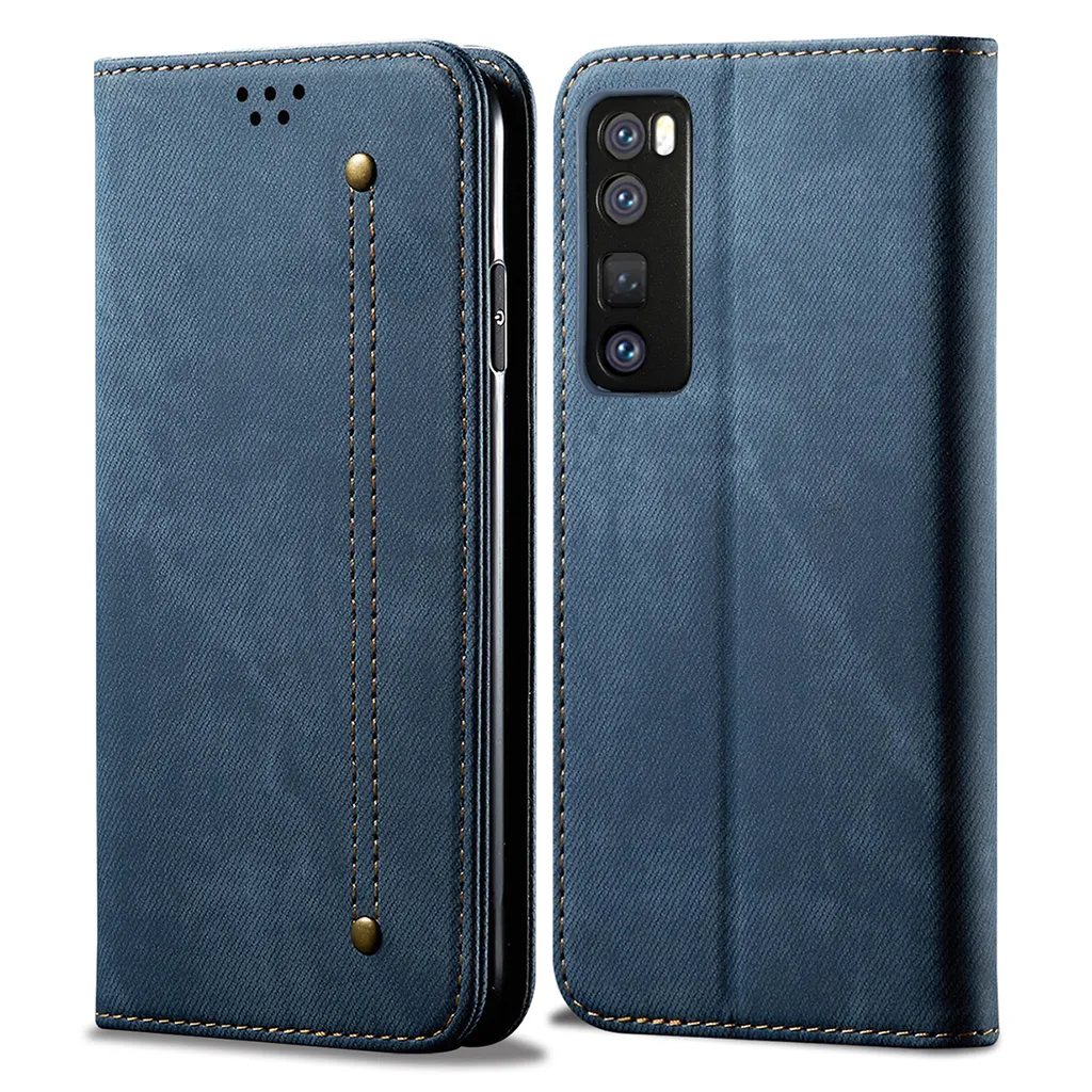 Cover a Libro Huawei Nova 7 Pro Blu: Protezione Magnetica Premium