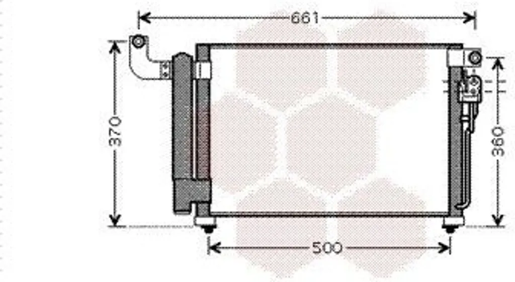Condenseur de climatisation VAN WEZEL 83005082 pour KIA RIO II JB avec déshydrateur