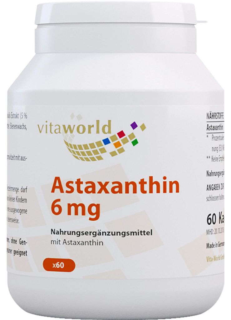 Vitaworld Astaxanthin 6 mg Kapseln, 60 St. Kapseln
