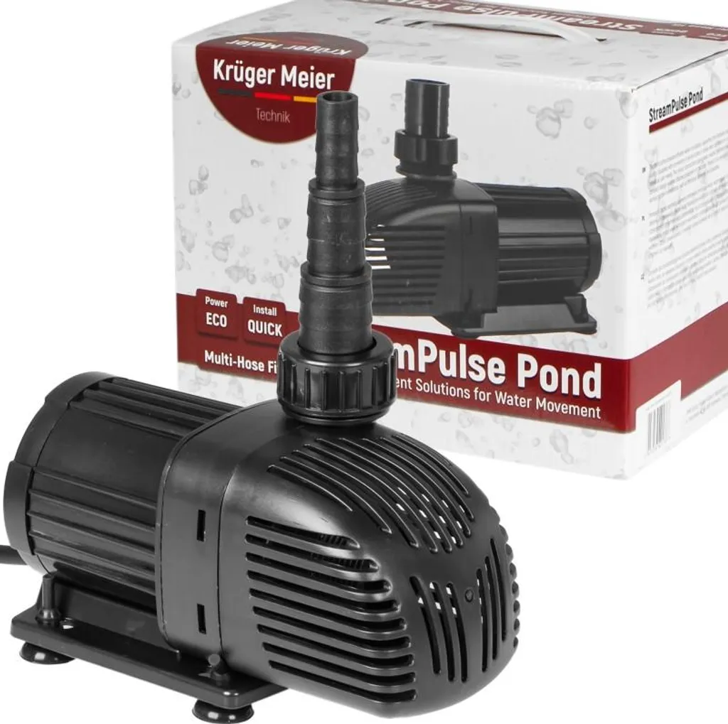 Pompe à eau StreamPulse 4000l/h avec moteur basse consommation étang