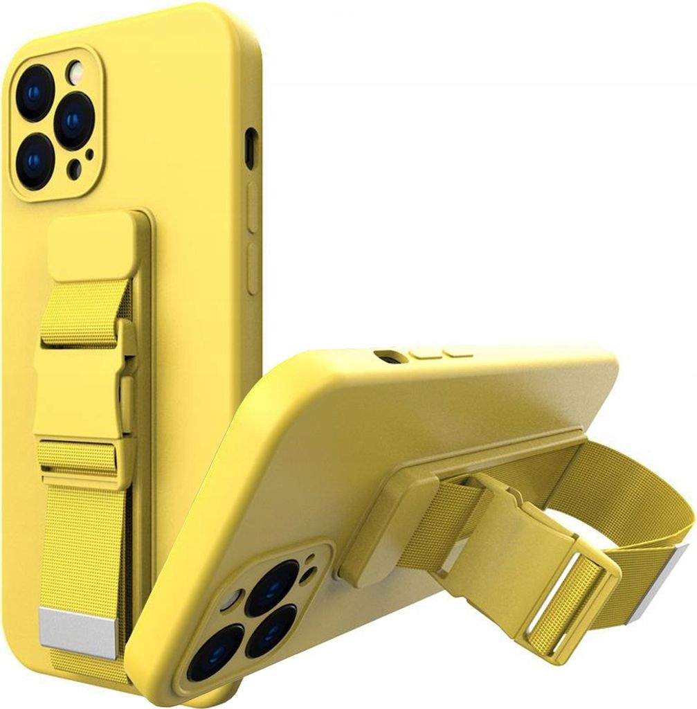 Rope Case Gel Case mit Lanyard Kette Handtaschenband Samsung Galaxy A72 4G gelb