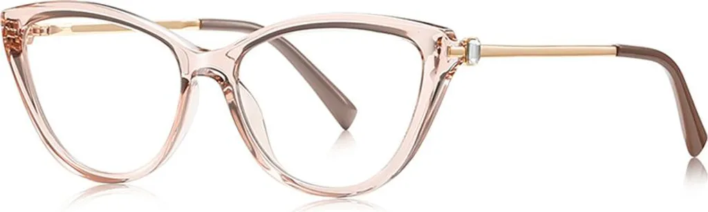Lunettes de soleil œil de chat monture transparente pour femme Abie