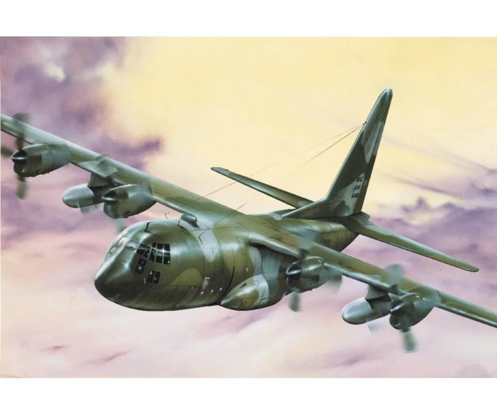 Italeri C-130 E/H Hercules 1/72 Maquette avec Cockpit et Soute Détaillés