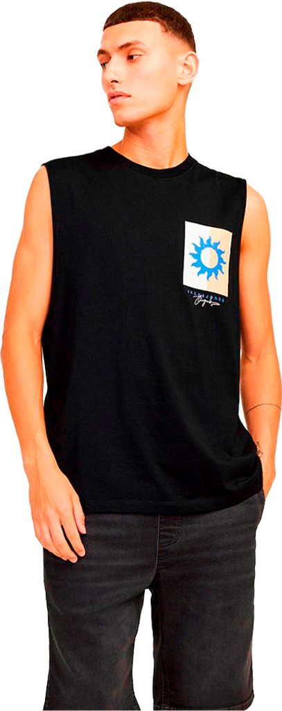 Jack & Jones Marbella ärmelloses T-shirt Schwarz M Mann Schwarz M