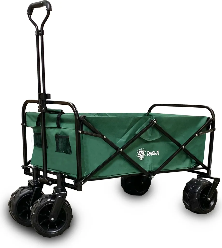 Chariot de Jardin Pliable Tout-Terrain avec Structure Renforcée 70kg