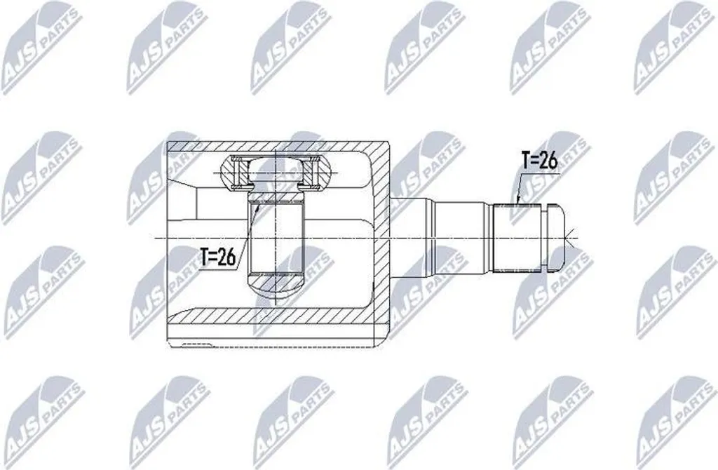 NTY NPW-VV-084 Kit de joints d'arbre de transmission pour S60 et V70