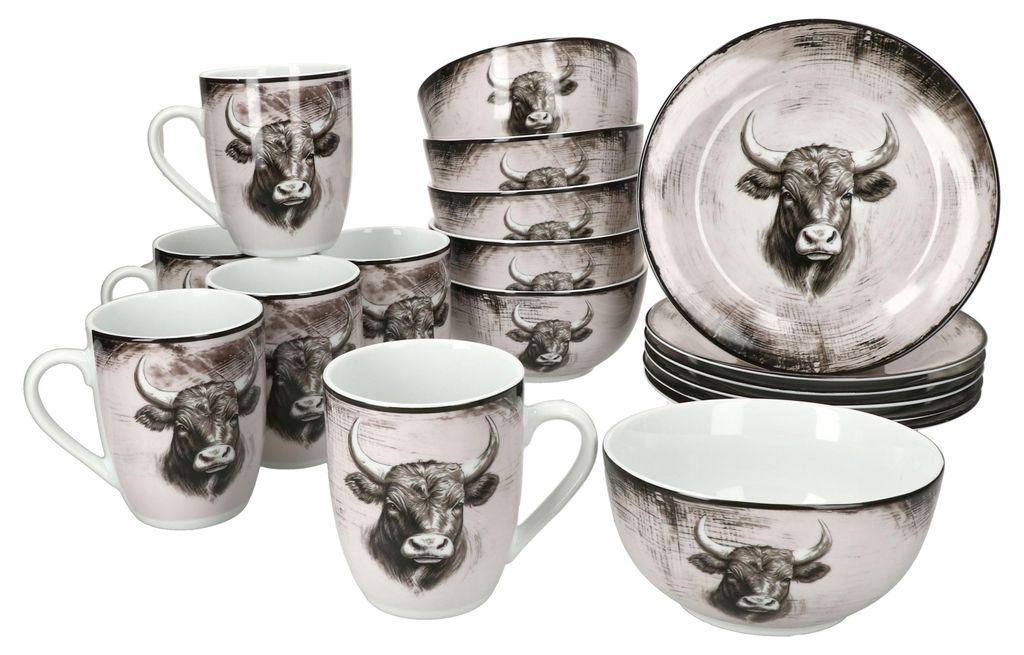 Zestaw śniadaniowy Toro, 18-częściowy, porcelanowy, z Zdjęcie produktu 