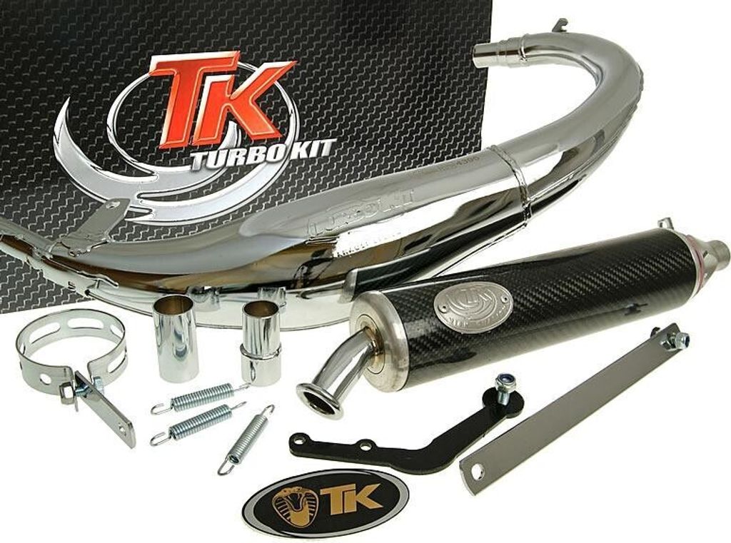 Auspuff TurboKit Bajo RQ Chrom mit Zulassung für CPI SX 50, SM 50