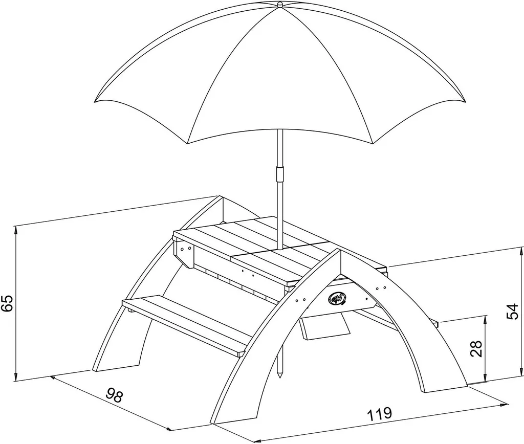 AXI Delta Table Sable et Eau : Table de Pique-nique avec Rangement - 12