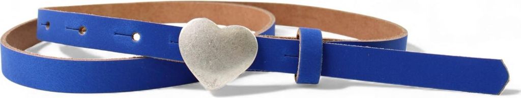 FRONHOFER süßer Kindergürtel mit silberner Herz Schnalle, plastikfrei, 1,5 cm schmal