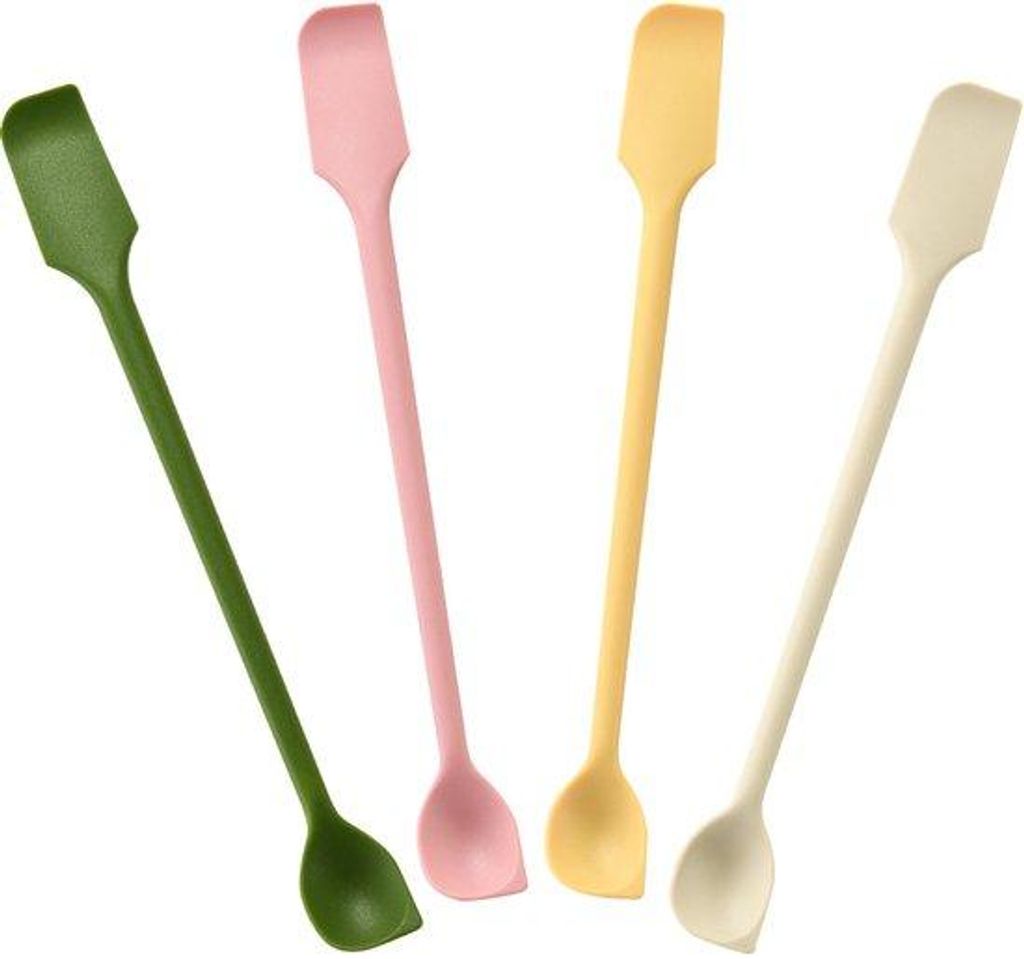 Mini-Silikon-Schraper-Set, Blikspatel für kleine Flaschen, Lotion- und Essensfässchen