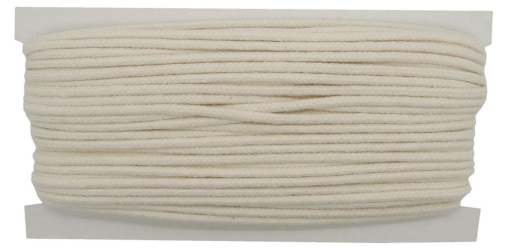 25m Docht, Lampendocht, Baumwolldocht, Runddocht 2,8mm f. Petroleum-, Öllampen