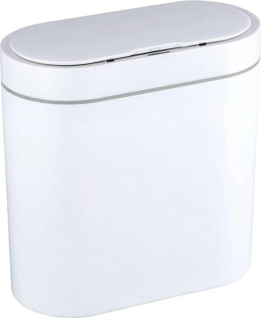 Poubelle de cuisine étroite 25 gallons blanche, format gain de place