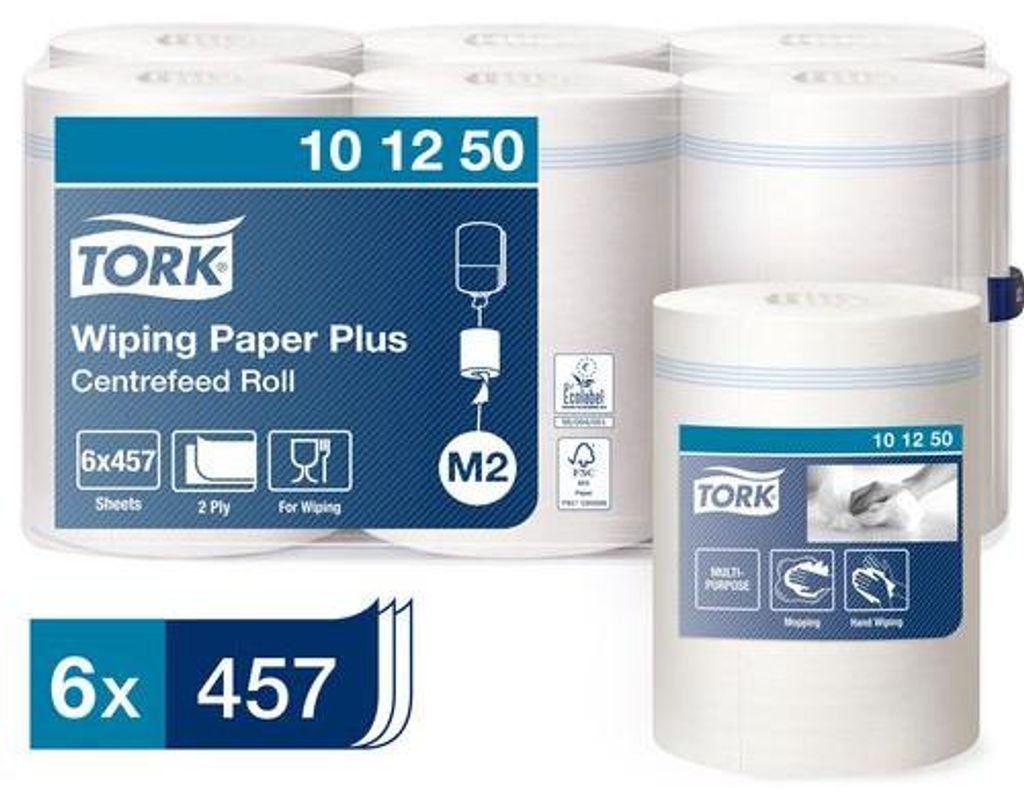 TORK 101250 TORK Putztuchrollen Advanced M2 2-lagig weiß, Zdjęcie produktu 