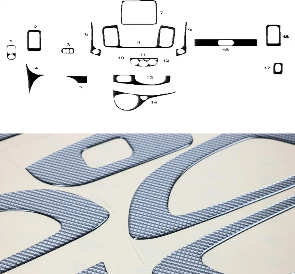Decorazione interna abitacolo per Nissan Primastar 2010-2014 Carbon Optic 18pcs