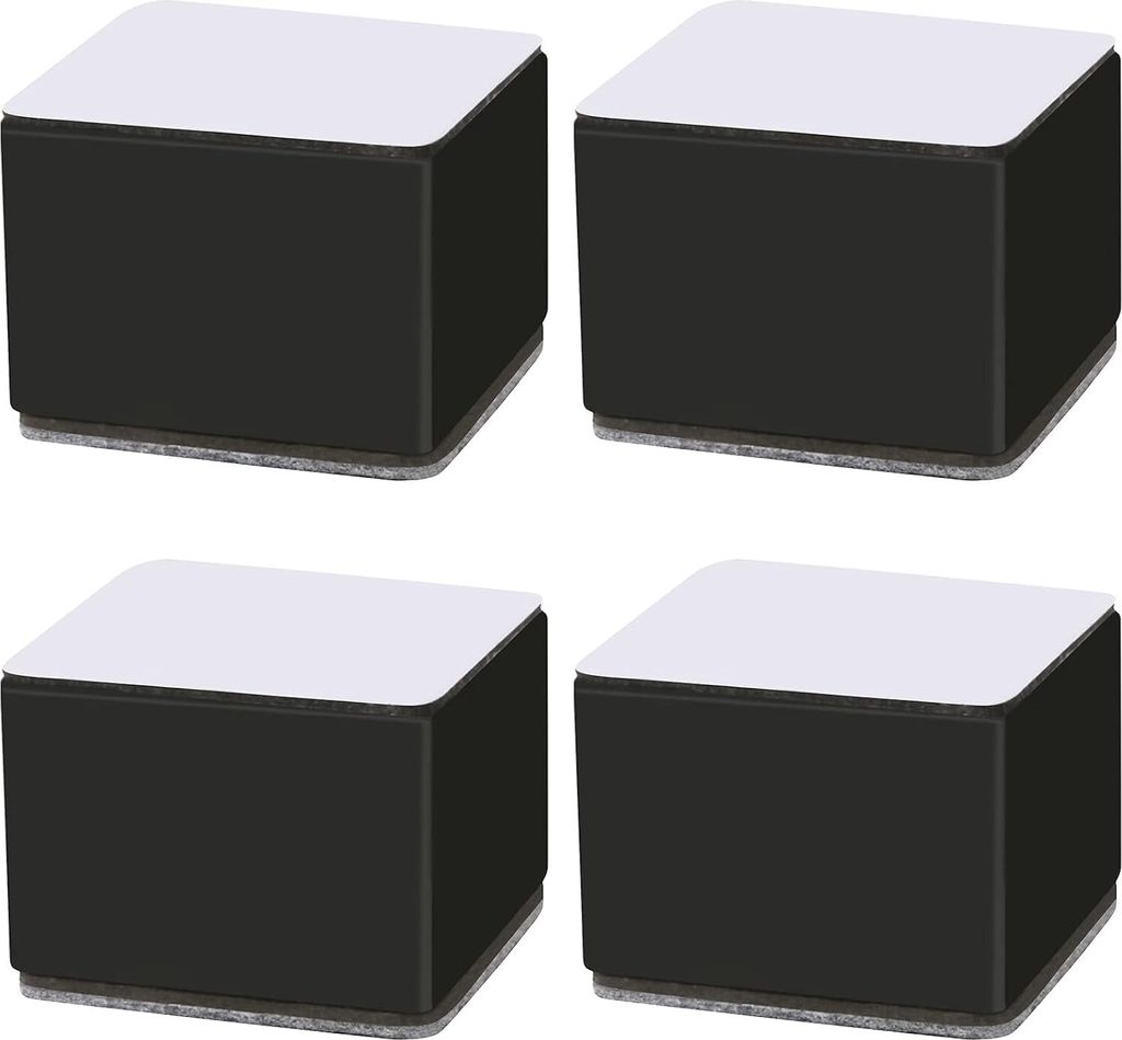 Möbelerhöhung – 60 x 60 x 50 mm, quadratisch, schwarz, 1 x 4 Stück
