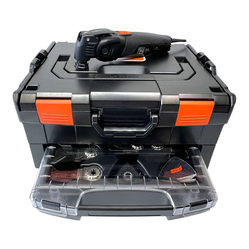 Fein MM 700 Max Multifunktionswerkzeug 450 W Starlock Max Black-Edition ( 72297461000 ) + 33 tlg. Zubehör + L-Boxx