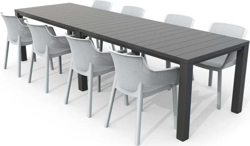 Table de jardin extensible Keter Julie Double 295 cm graphite - 3