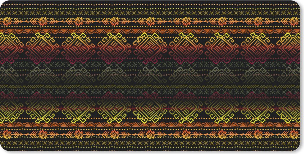 MuchoWow Mauspad Mousepad Afrika - Muster - Abstrakt 60x30 cm - Mousepads - Maus Mat - Pad - Mausunterlage - Nachhaltig