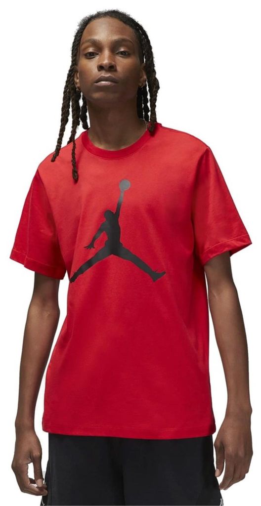 Nike M J Jumpman Ss Crew 612 Fire Red/Black L