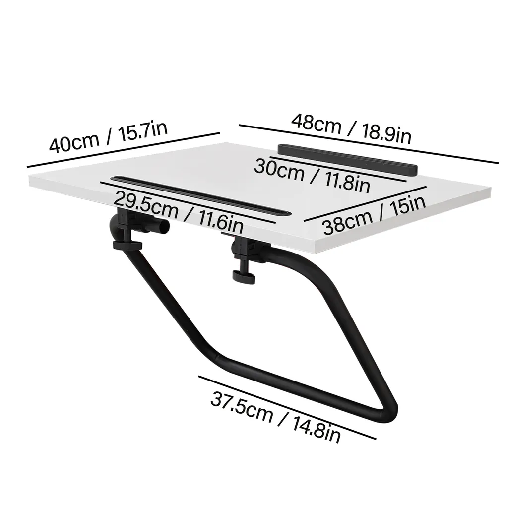 Support Ordinateur Portable Réglable Blanc - Support Pliable Ergonomique - 7