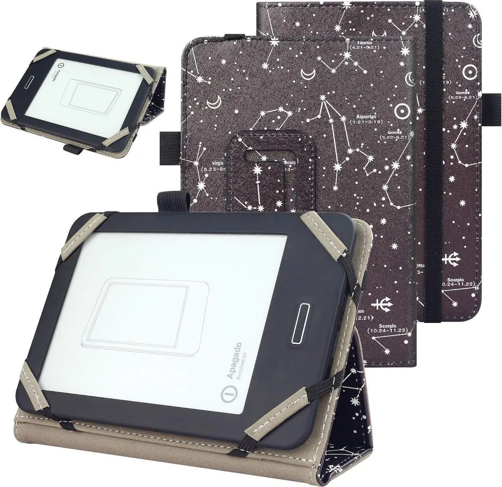 Étui de protection liseuse 6 pouces universel avec sangle de maintien