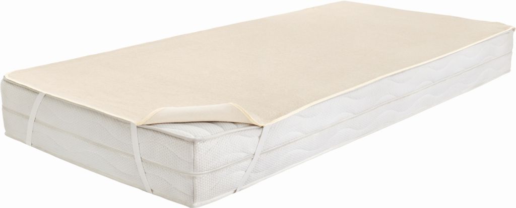 Dormisette Q732 Baumwoll-Leinen Matratzenauflage, rohweiß, 120x200cm