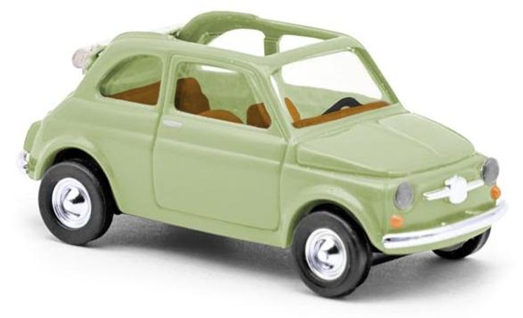 Busch PKW Fiat 500 Cabrio grün 48781