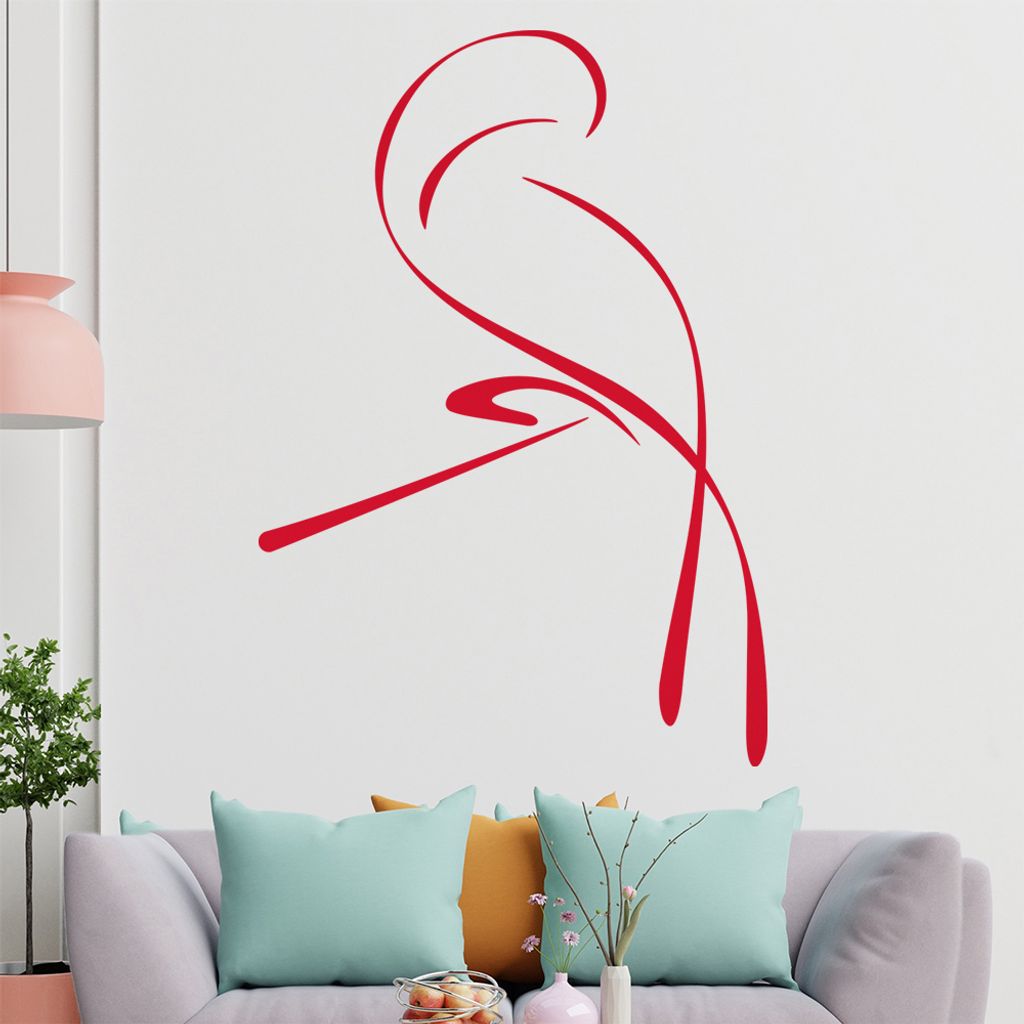 Vogel Linien Wandtattoo in 6 Größen - Wandaufkleber Wall Sticker - Dekoration, Küche, Wohnzimmer, Schlafzimmer, Badezimmer
