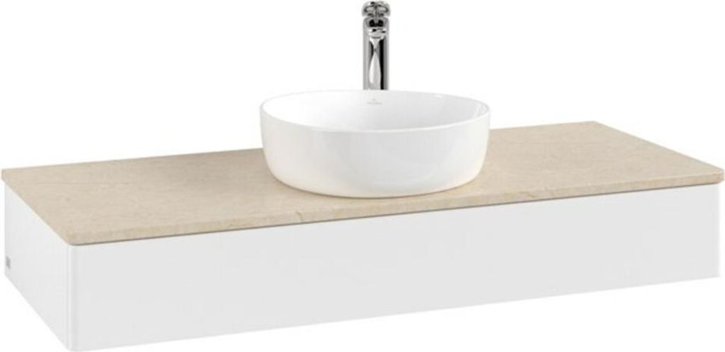 V&B Waschtischunterschrank ohne Frontstruktur Antao 120x19x50cm, HL, WBP botti., wh. m Lac