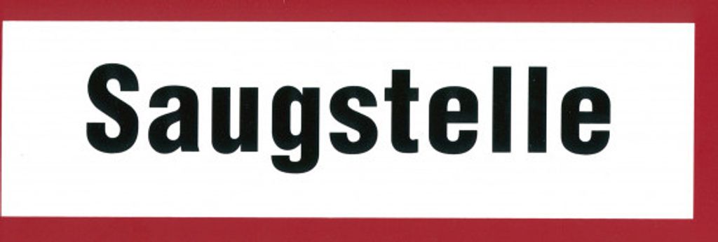 Schild Saugstelle Kunststoff 297x105mm Löschwasserentna...