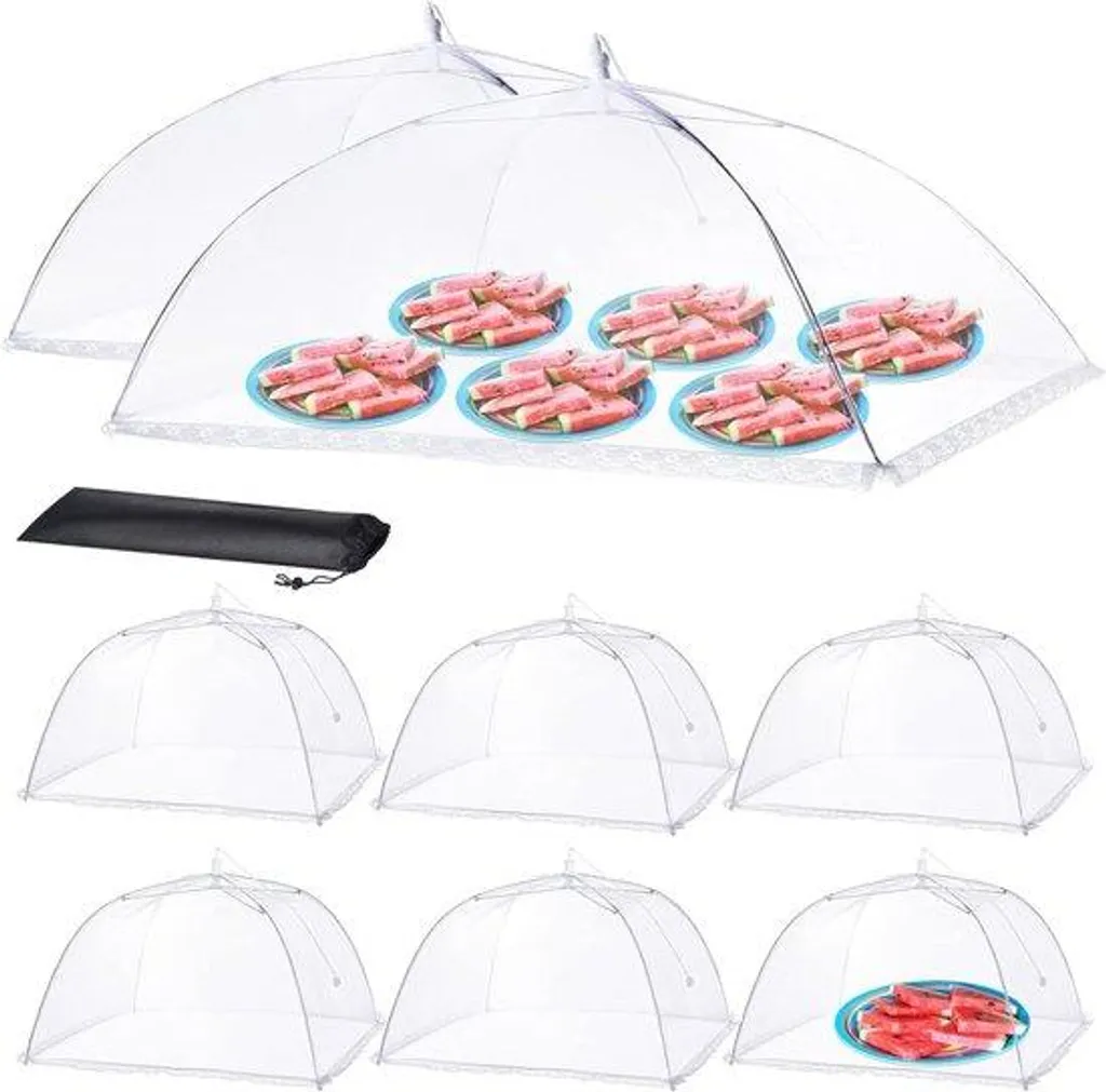 Attrape-mouches pop-up pliables - Set de 8 filets en polyester et métal résistant