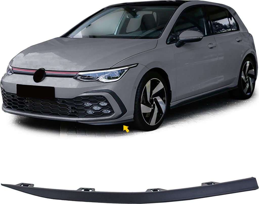 Stoßstange Spoiler Leiste Frontspoiler Matt LINKS für VW Golf 8 VIII GTI GTD