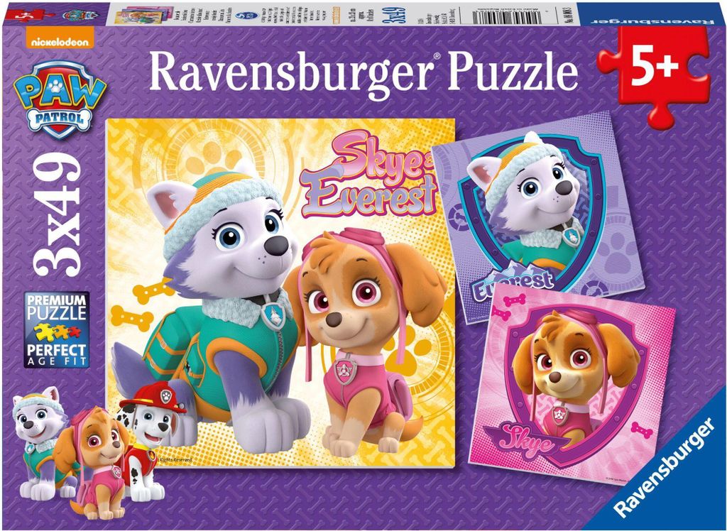 Ravensburger 8008 Puzzle Adorabile cane ragazze 3 X 49 Immagine del prodotto 
