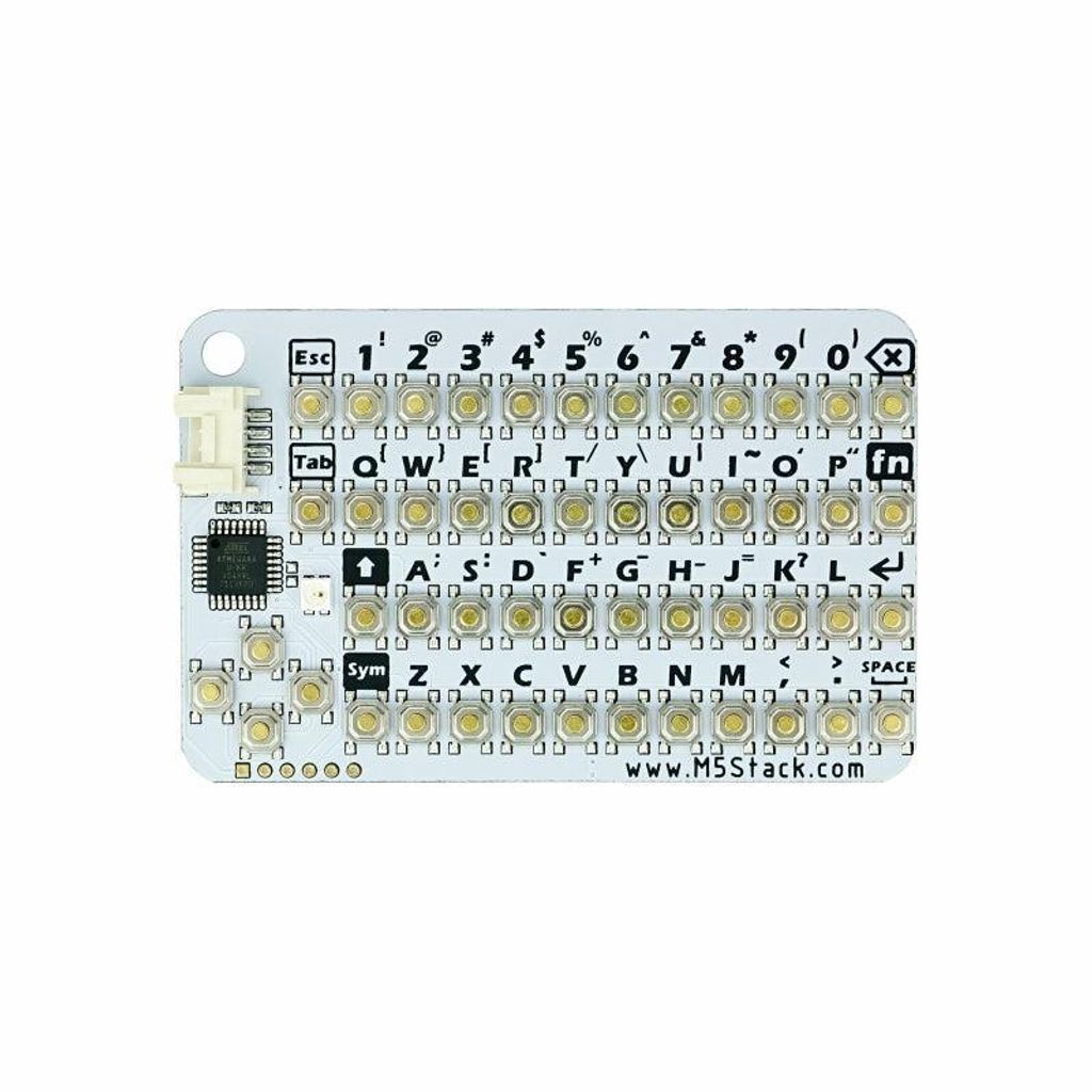 CardKB Mini Tastatur QWERTY 50 Tasten 88x54x5mm I2C RGB-LED Produktbild 