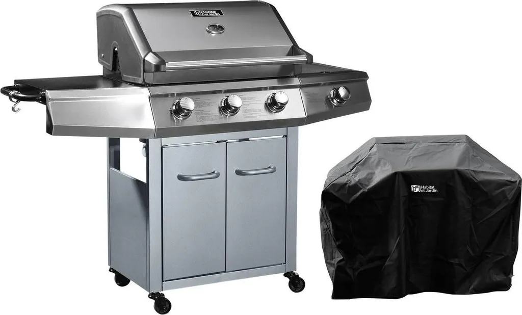 Grand Barbecue Gaz Bingo 4 pour Famille - 4 Brûleurs et Housse de Protection