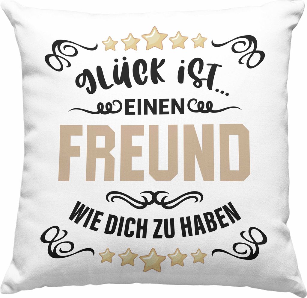 Trendation - Bester Freund Deko-Kissen mit Füllung 40x40 Geschenk Beste Freunde Bester Freund Der Welt Geschenkidee (Rosa)