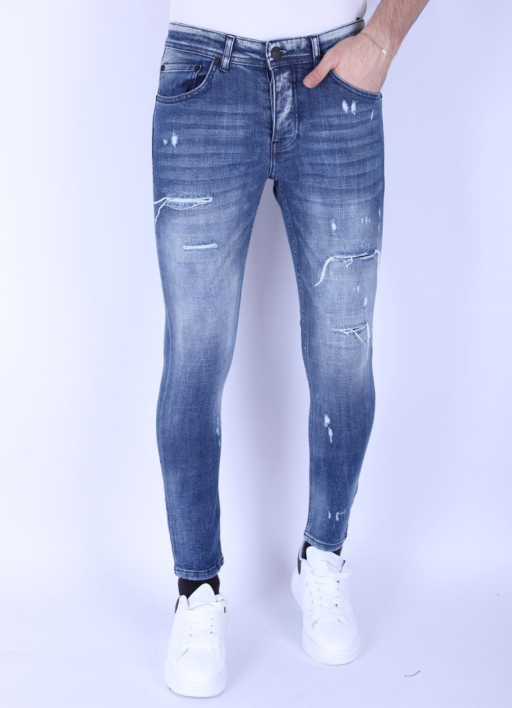 Dunkelblaue Slim Jeans - 29