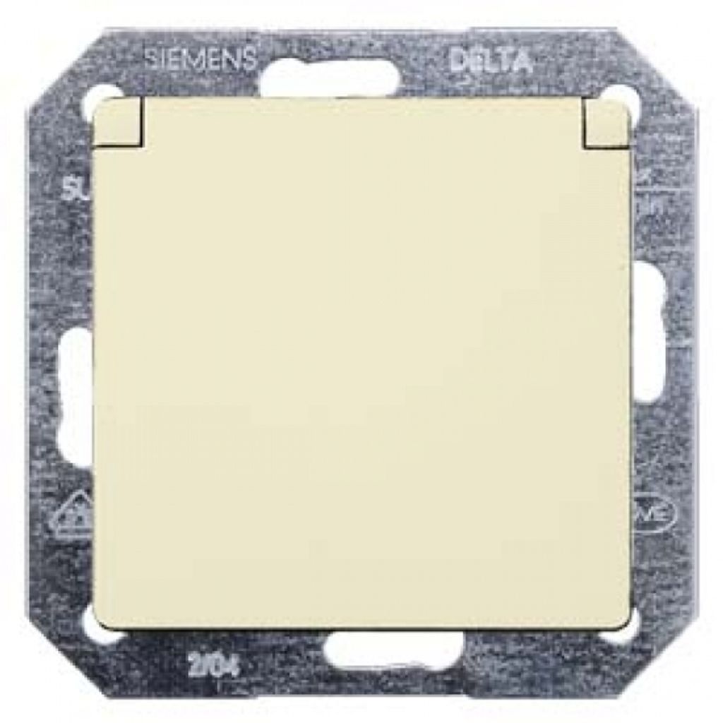 Siemens 5UB1907 Steckdose SCHUKO Mit Klappdeckel elektroweiss