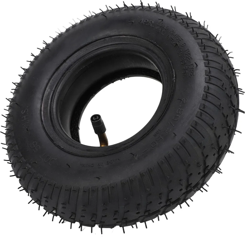 Set Pneumatici 2.80/2.50-4 e Camere d'Aria Valvola TR87 per Carrelli