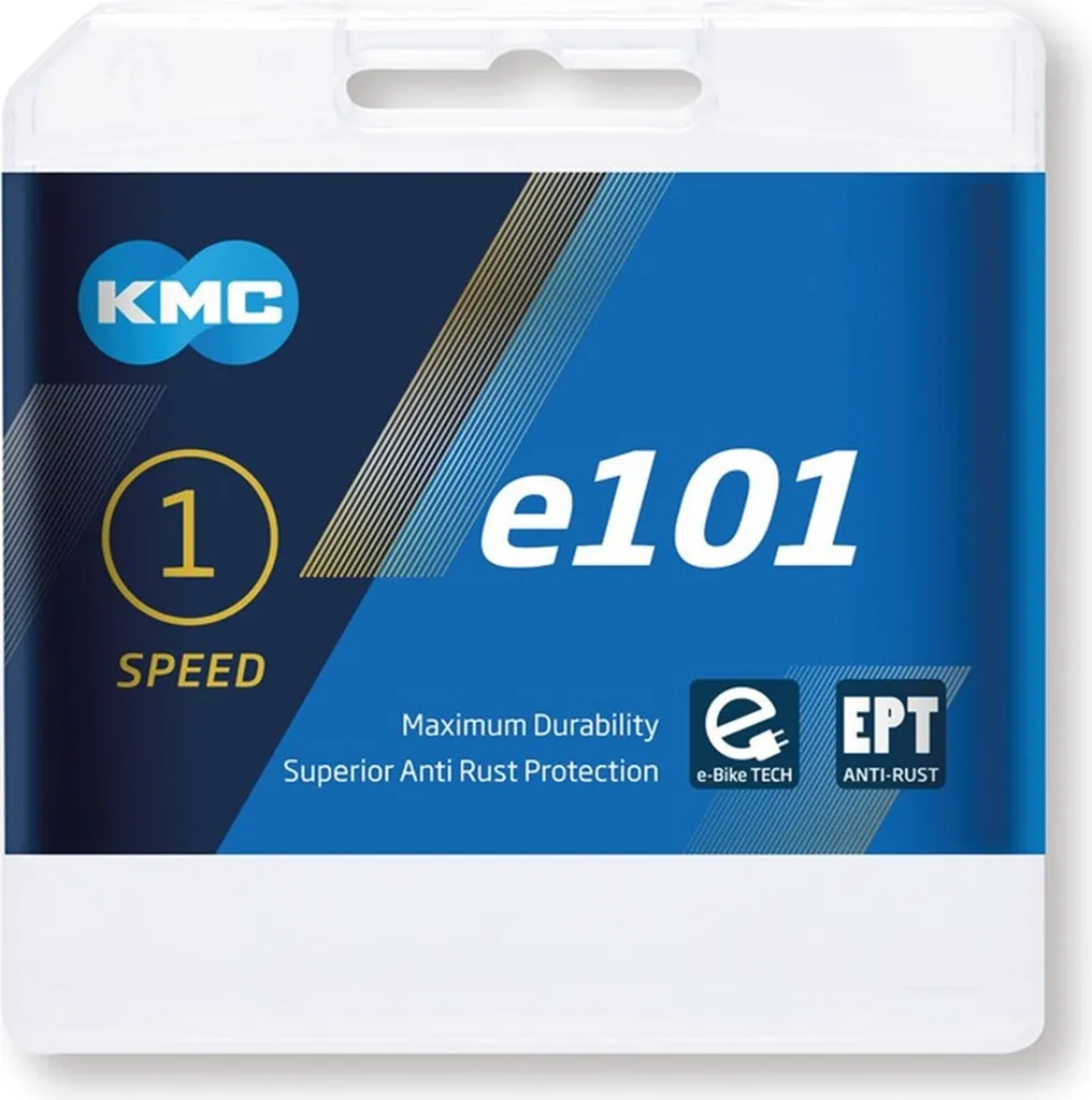 KMC E101 EPT Chaîne de Vélo Monovitesse 1/2 x 1/8 112 Maillons Argent