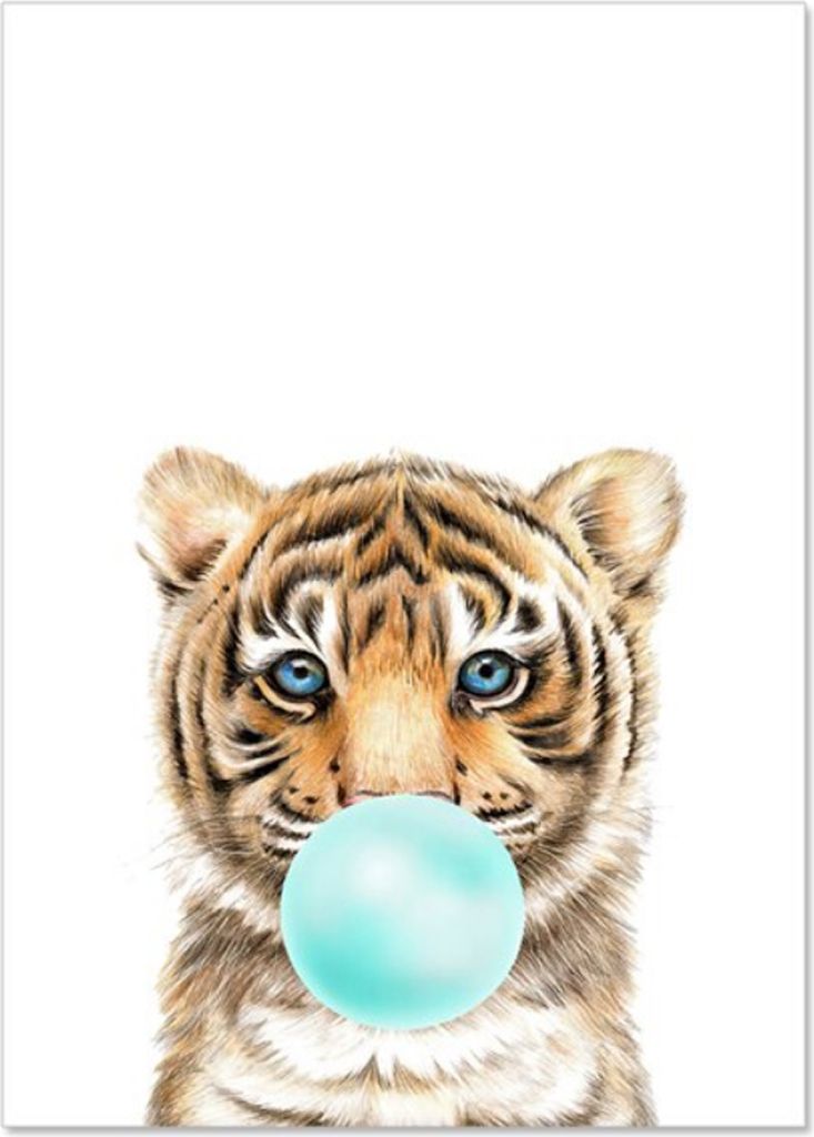 TPFLiving Kunstdruck LW-1319 (OHNE RAHMEN) Poster - Leinwand - Wandbild - Hochauflösender Giclée-Druck, langlebig und hochwertig - Tiere mit Luft...
