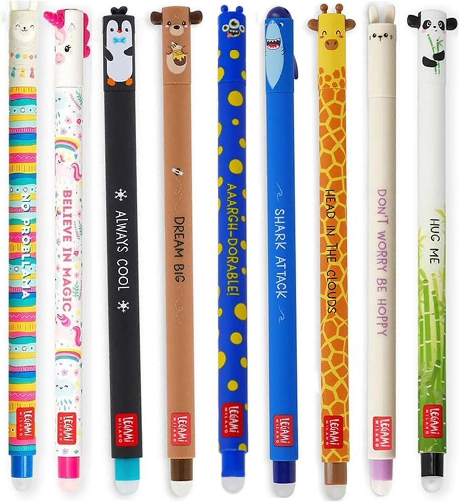LEGAMI radierbare Gelschreiber Gelstifte mit Tiermotiven Produktbild 
