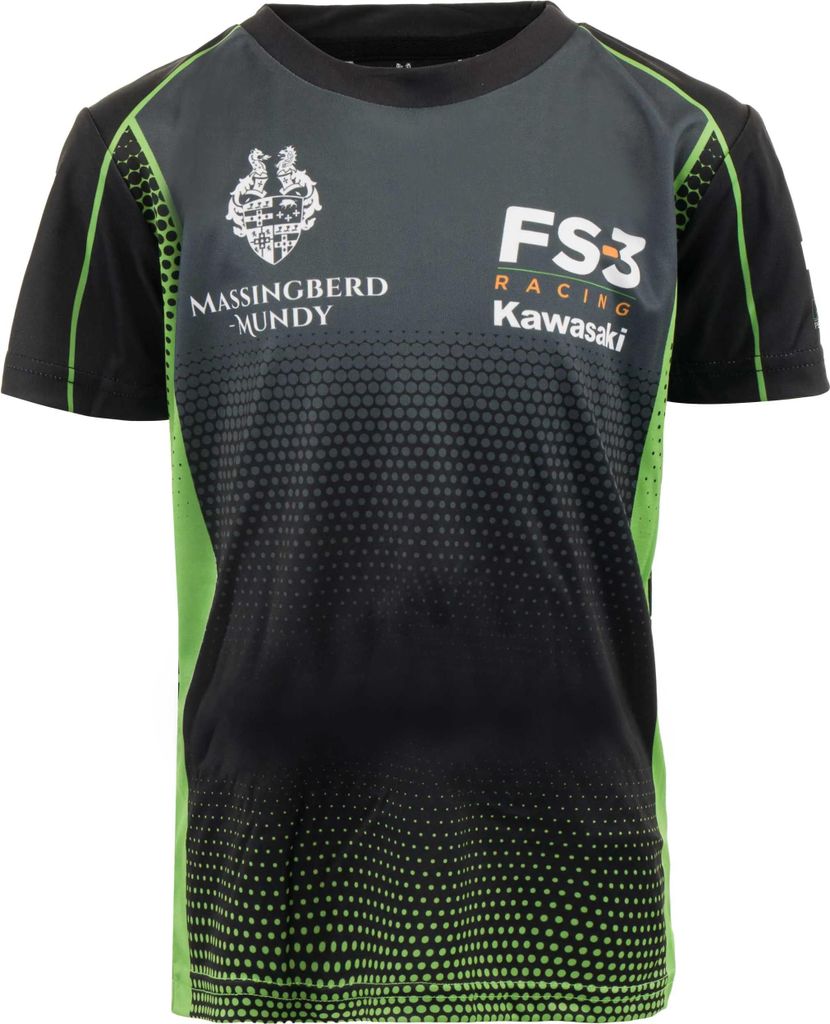 Kawasaki Kids All Over T-Shirts Schwarz Produktbild 