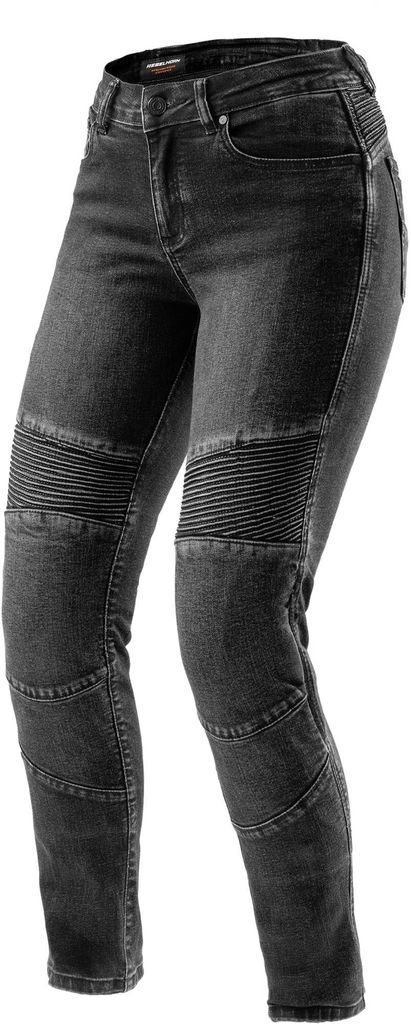 Rebelhorn Agness 2 Damen Motorrad Jeans, schwarz verwaschen, 30/28