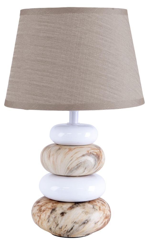 Tischleuchten - Keramik Tischleuchte "STONEY" braun, Produktbild 