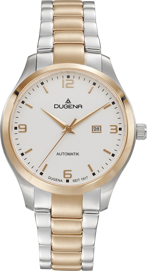 Dugena Damen-Armbanduhr Tresor Woman Automatik, Edelstahl, Saphirglas, 10 bar