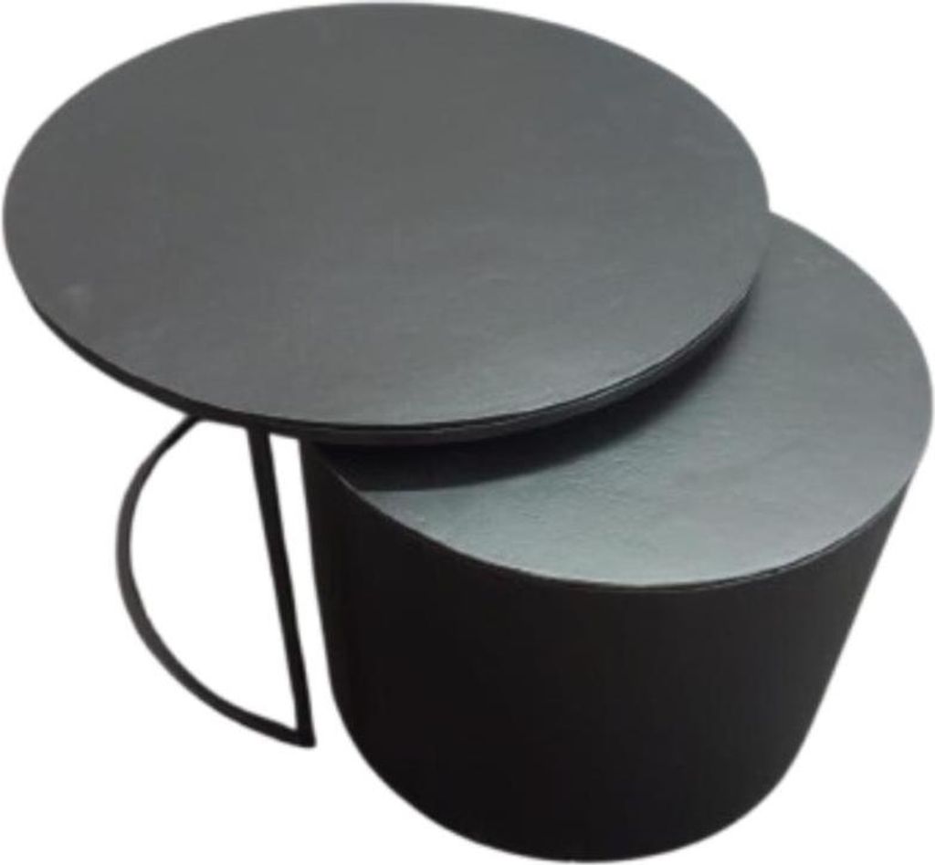 Couchtisch Luna | Schwarz | Set von 2 Produktbild 