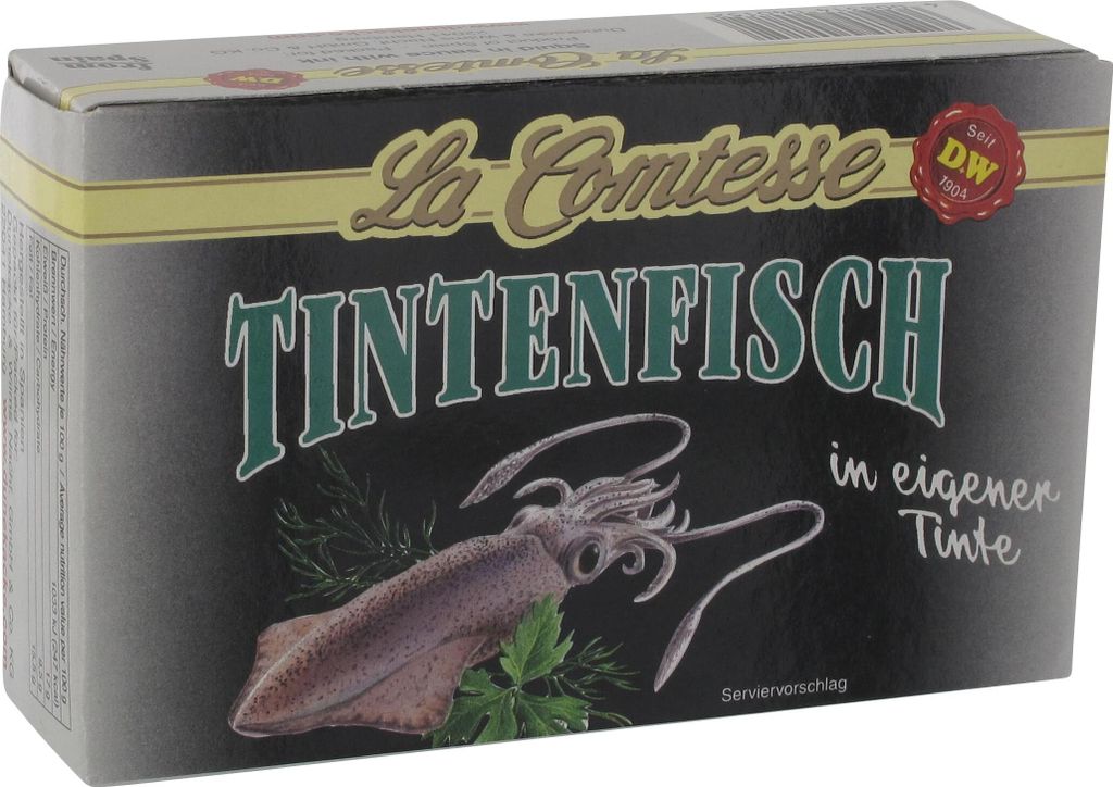 Calmar in würziger Tinten-Sauce, 110 g Produktbild 